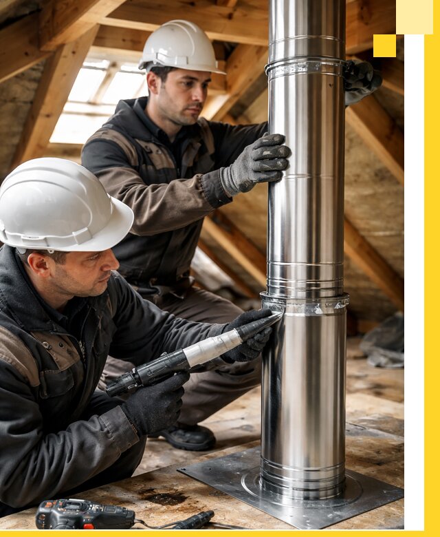 Монтаж дымоходов для каминов в Кинешме с гарантией качества