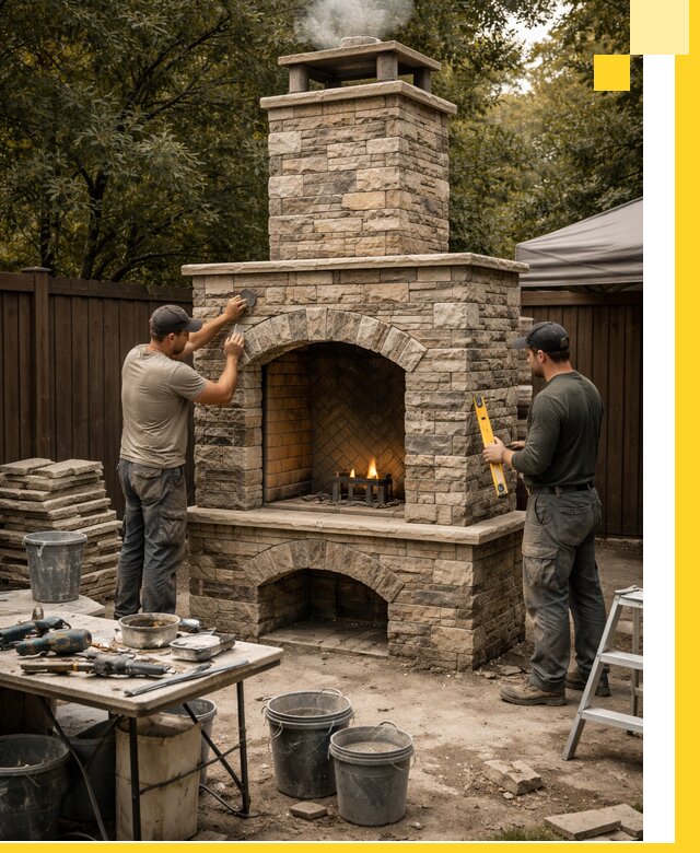 Проектирование и установка уличных каминов в Кинешме