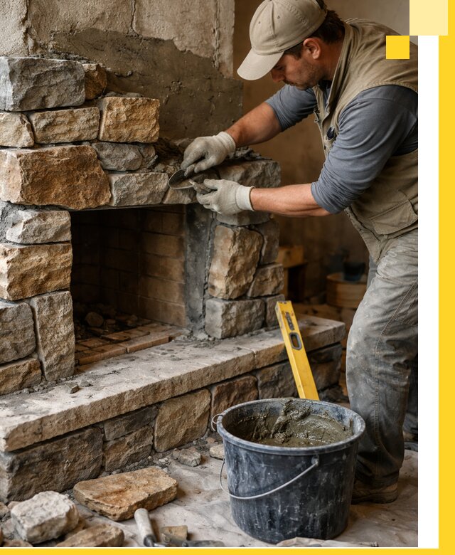 Изготовление и установка каменных каминов под ключ в Кинешме