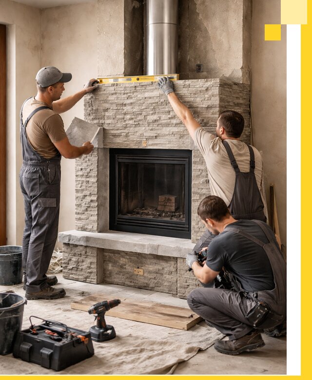 Профессиональный монтаж каминов под ключ в Кинешме для дома