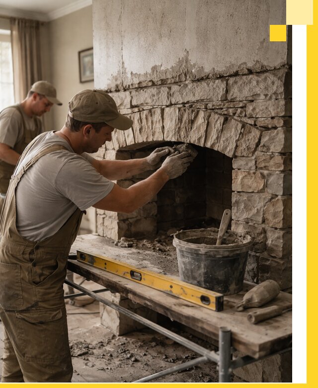 Изготовление каминов под ключ в Кинешме, монтаж и отделка