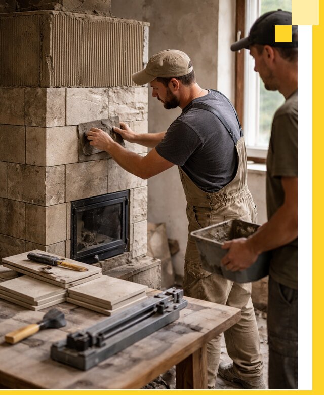 Профессиональная облицовка печей в Кинешме: керамика и камень