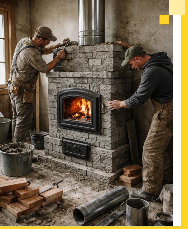 Производство, поставка и монтаж дровяных печей в Кинешме