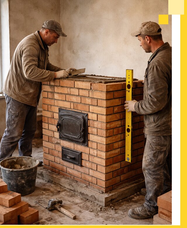 Отопительные печи под ключ в Кинешме, установка и сборка