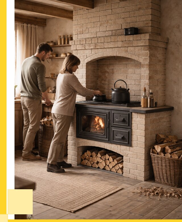 Печи с плитой в Кинешме от 45482 р. | ЭриданКнш — кирпичная печь