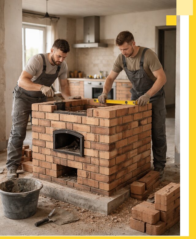 Установка и монтаж печей в частном доме в Кинешме под ключ