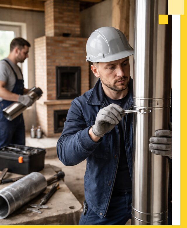 Профессиональный монтаж дымоходов для печей в Кинешме