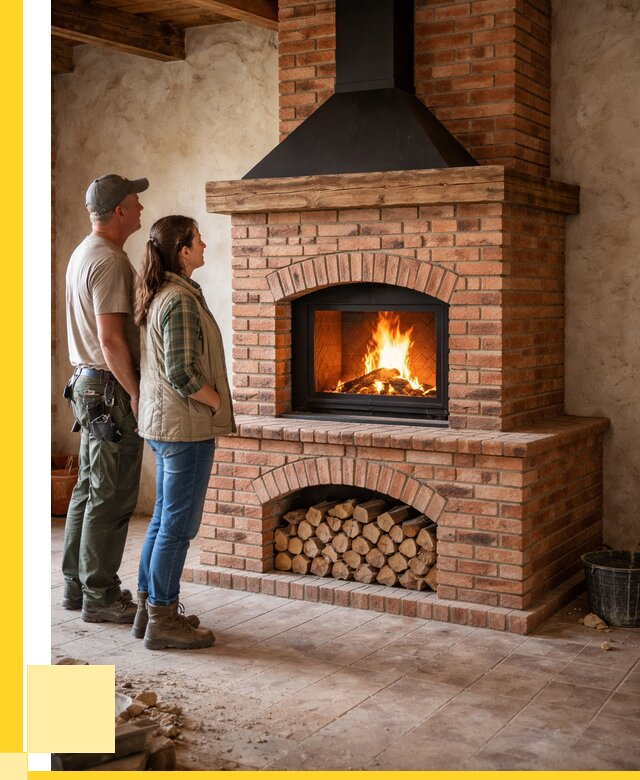 Печи камины из кирпича в Кинешме от 121284 р. | ЭриданКнш