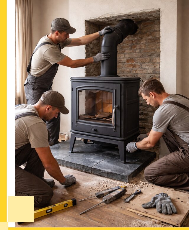 Монтаж печи камина в частном доме в Кинешме от 25268 р. | ЭриданКнш