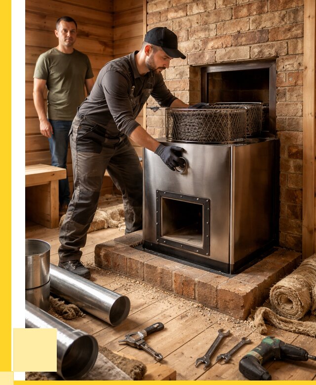 Монтаж банных печей под ключ в Кинешме от 18193 р., ЭриданКнш