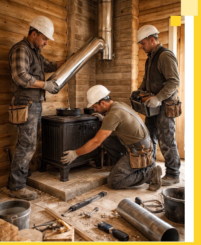 Профессиональный монтаж банных печей и дымоходов в Кинешме