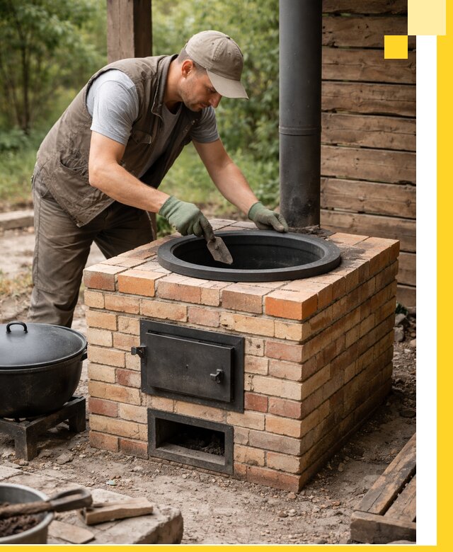 Изготовление и установка печей для казана в Кинешме под ключ