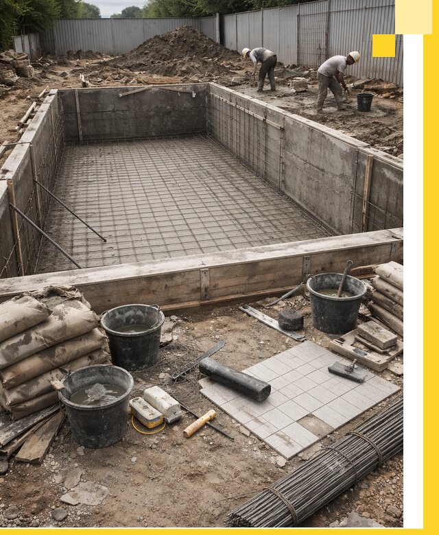 Строительство бассейнов под ключ в Кинешме, дизайн и монтаж