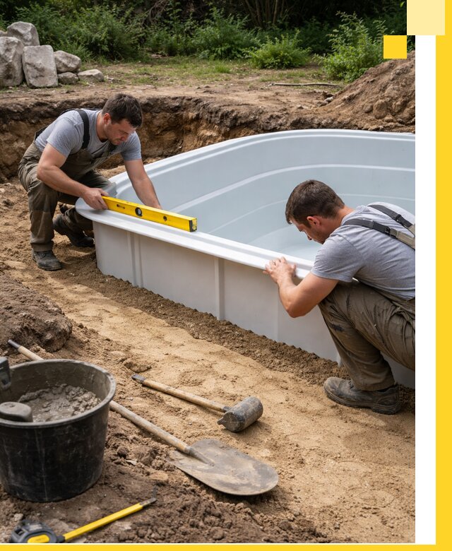 Производство и установка пластиковых бассейнов в Кинешме под ключ