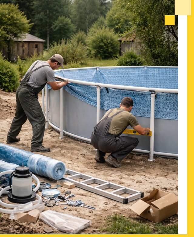 Установка и монтаж каркасных бассейнов в Кинешме под ключ