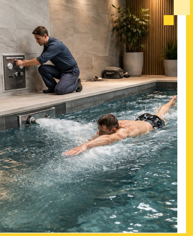 Проектирование и монтаж бассейнов с противотоком в Кинешме