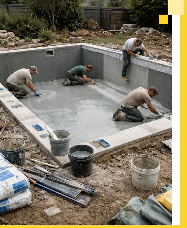 Изготовление и монтаж чаши бассейна под ключ в Кинешме