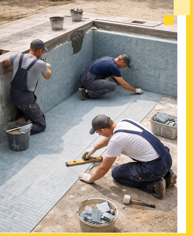 Укладка и установка плитки для бассейнов под ключ в Кинешме