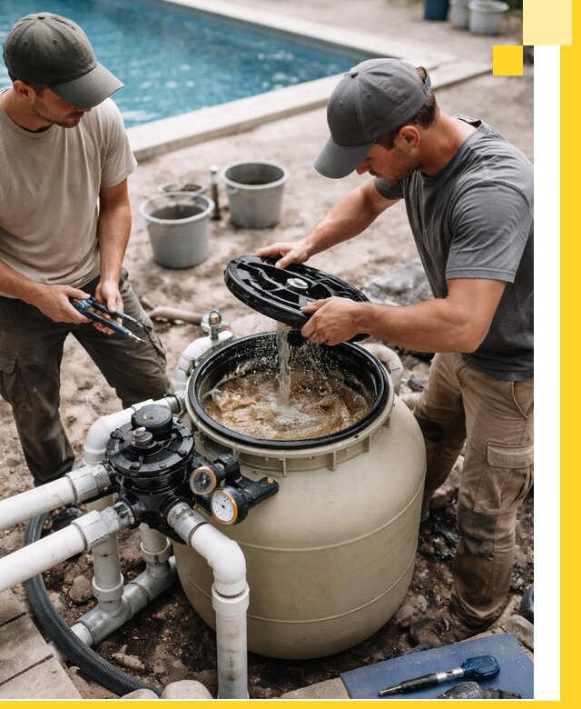 Установка и обслуживание песочных фильтров для бассейнов в Кинешме