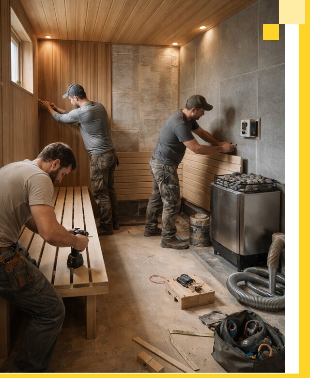 Сауны под ключ в Кинешме, проектирование, строительство, отделка