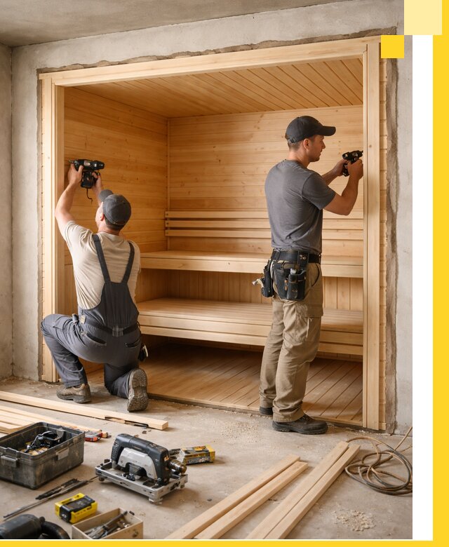 Монтаж саун под ключ в Кинешме — проектирование и установка