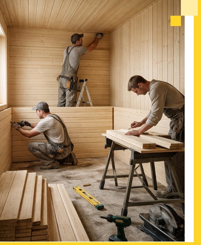 Обшивка саун в Кинешме из натуральной древесины под ключ