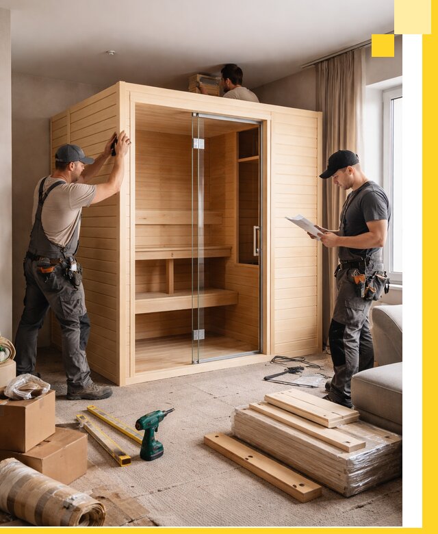 Установка и благоустройство саун в квартире в Кинешме