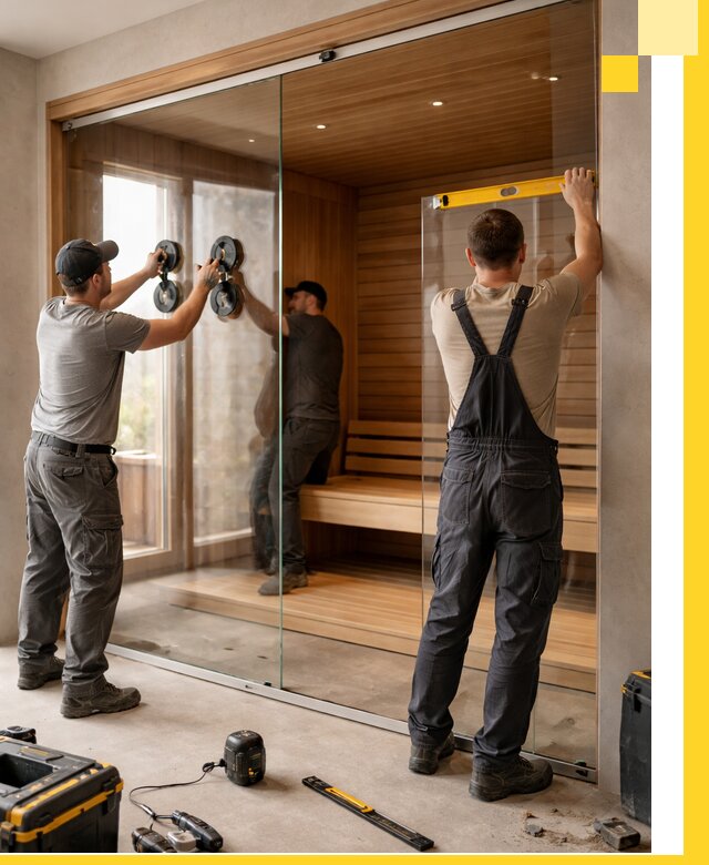 Производство и монтаж стеклянных саун под ключ в Кинешме