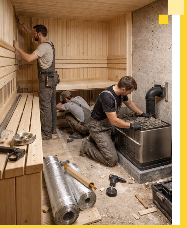 Индивидуальные сауны на заказ в Кинешме под ключ, проект и монтаж