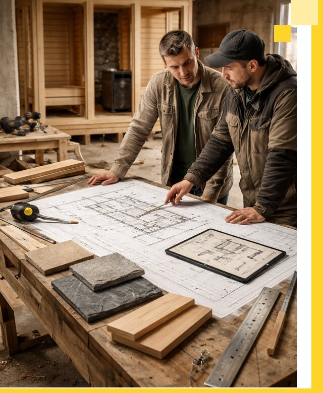 Проекты бань под ключ и планы строительства в Кинешме