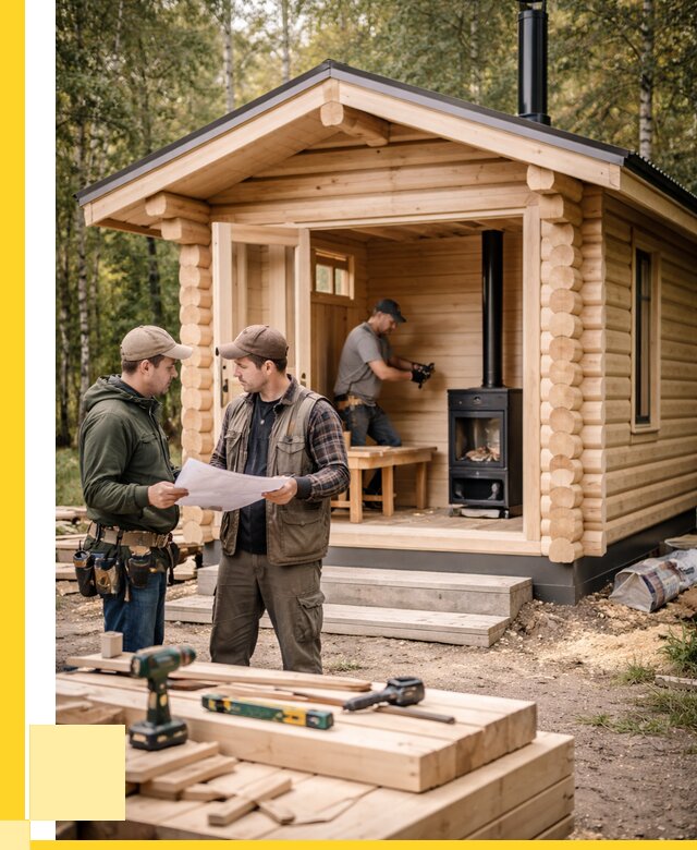 Монтаж бань под ключ в Кинешме — от 202140 р. | ЭриданКнш