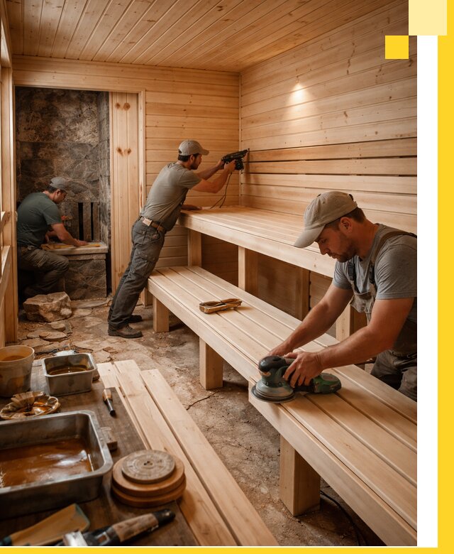 Профессиональная отделка бань в Кинешме под ключ, с гарантией