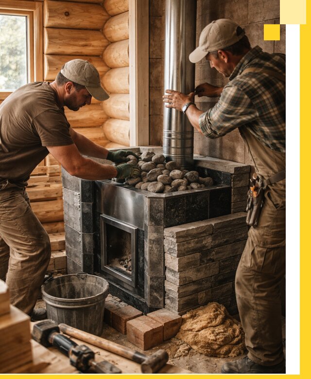 Строительство и отделка русских бань под ключ в Кинешме