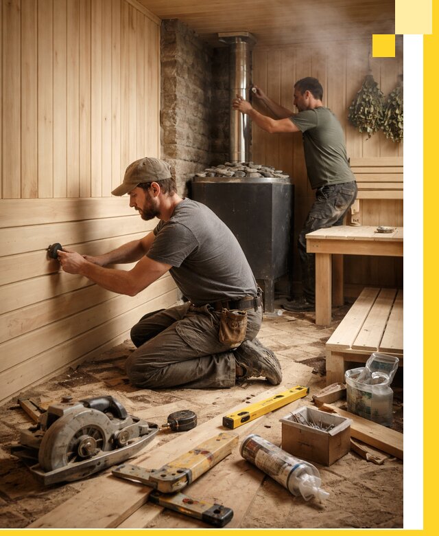 Полное строительство и оснащение парных под ключ в Кинешме