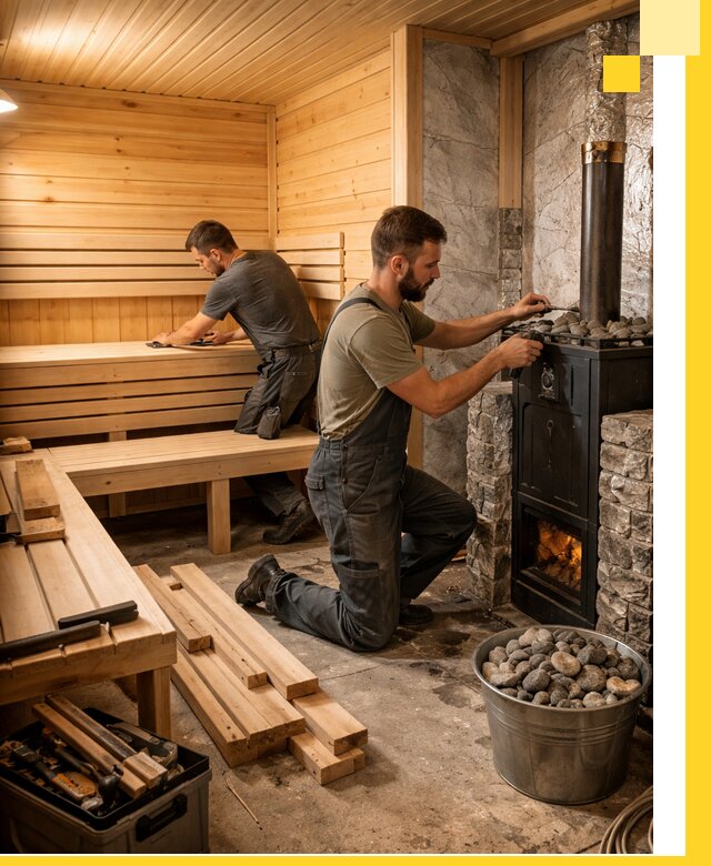 Дизайн и строительство интерьеров бань под ключ в Кинешме