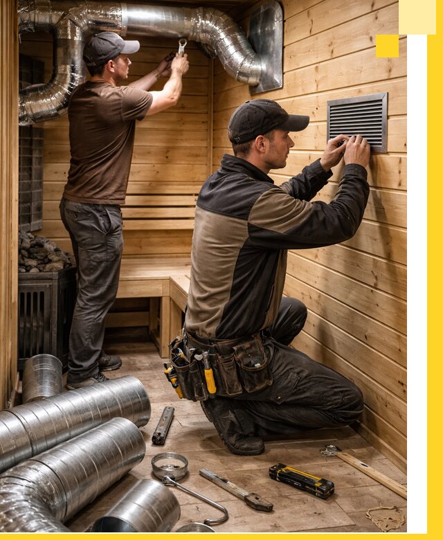 Проектирование и монтаж вентиляции бани в Кинешме под ключ