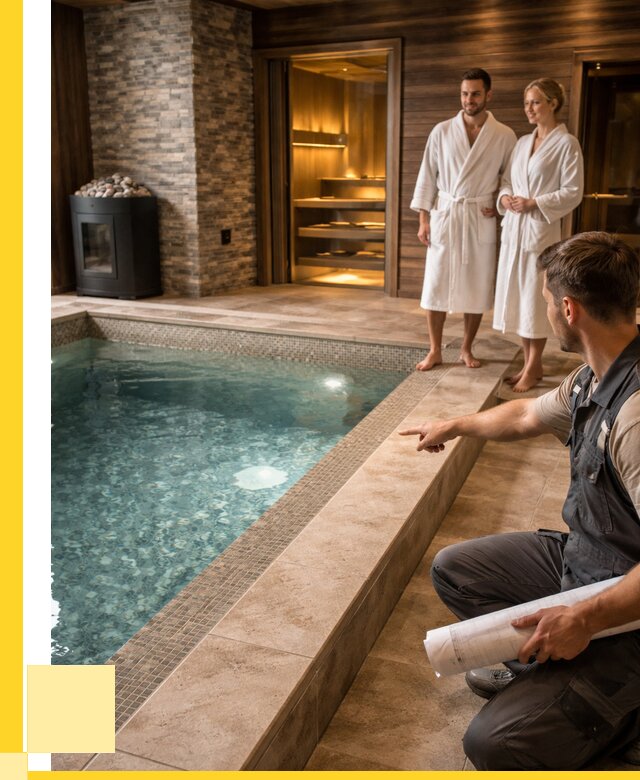 Проект бани с бассейном под ключ в Кинешме от 65696 р. | ЭриданКнш