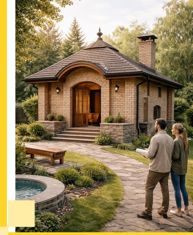 Проект кирпичной бани в Кинешме от 30321 р. | ЭриданКнш