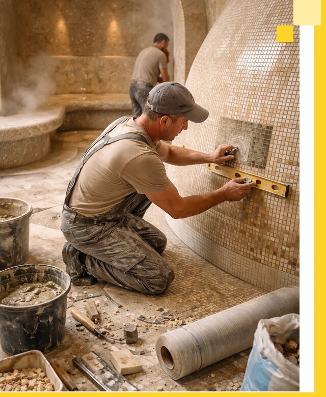 Хамам под ключ в Кинешме: проектирование, строительство, отделка