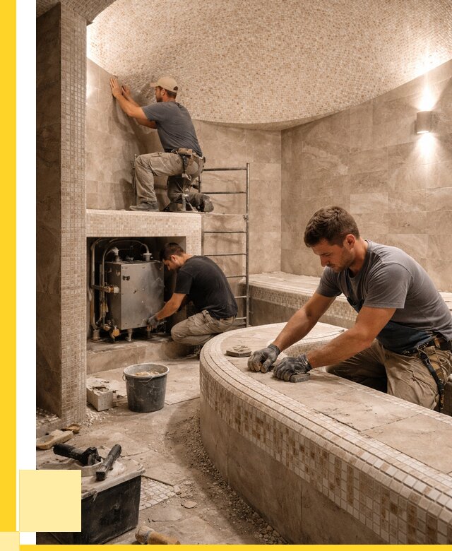 Монтаж хамамов под ключ в Кинешме от 252675 р. ЭриданКнш