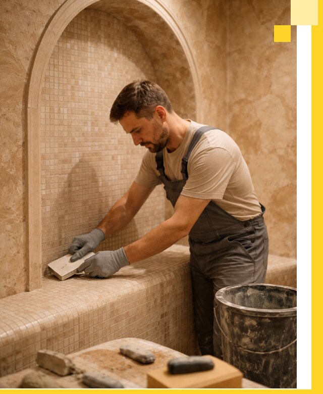 Профессиональная отделка хамамов с мозаикой под ключ в Кинешме