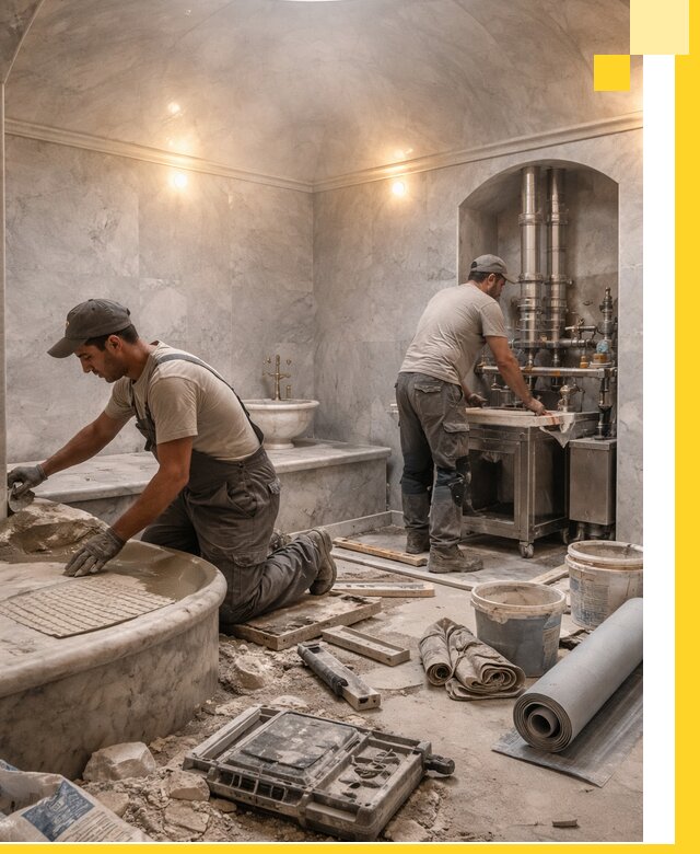 Строительство турецких бань хаммам под ключ в Кинешме