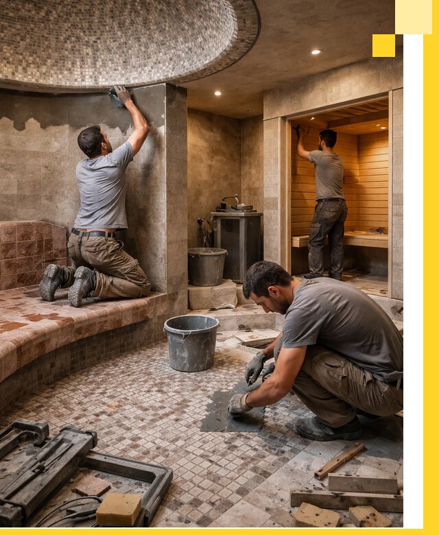 Проект и строительство хамама бани и сауны под ключ в Кинешме