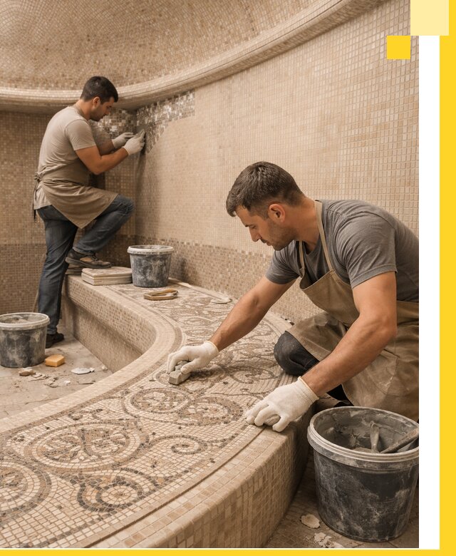 Плитка для хамама в Кинешме, укладка, подбор и поставка